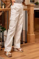 Plus Size White High Rise Cargo Straight
