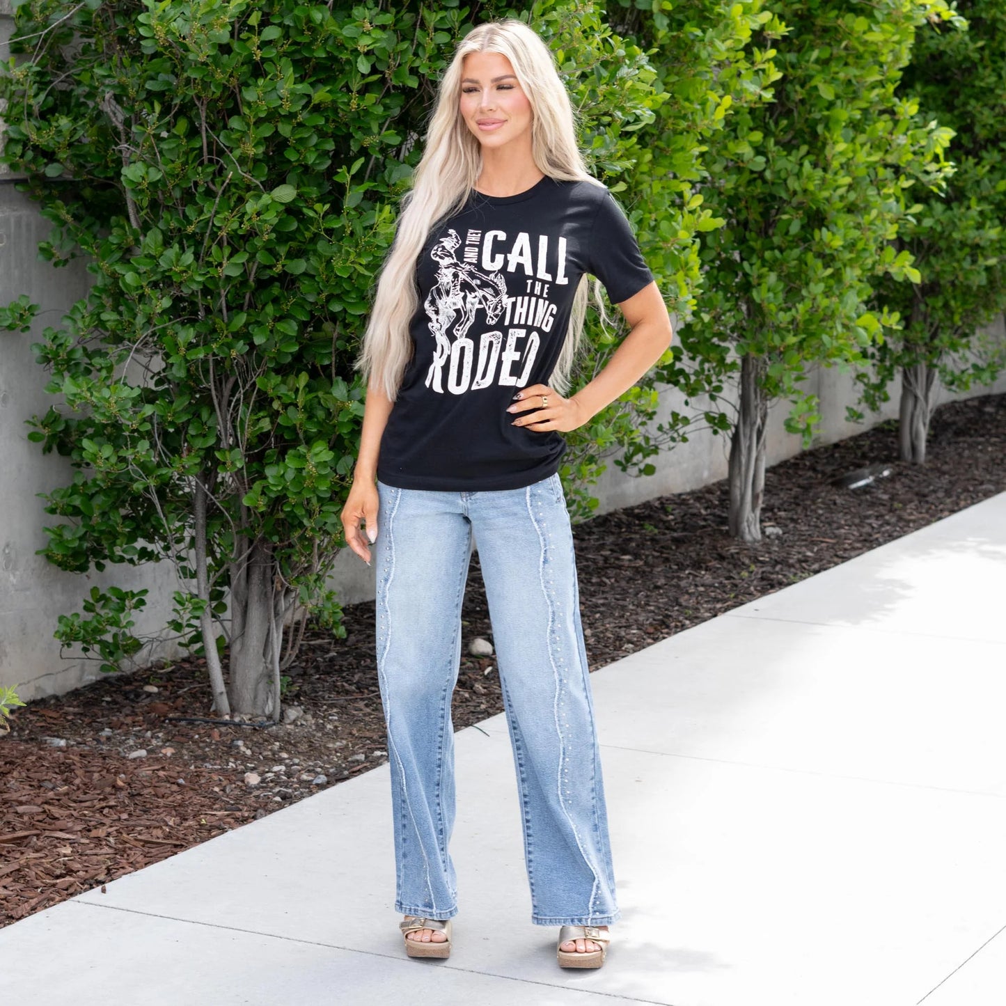 And They Call The Thing Rodeo Graphic - Black