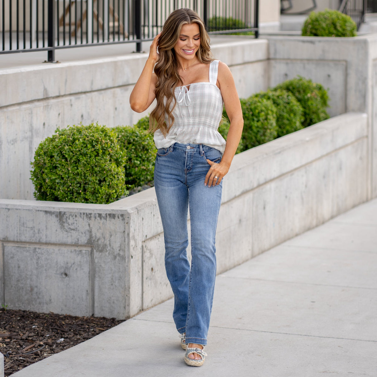 The Garden Tummy Control Top Mid Rise Boot Cut Regular & Plus Sizes