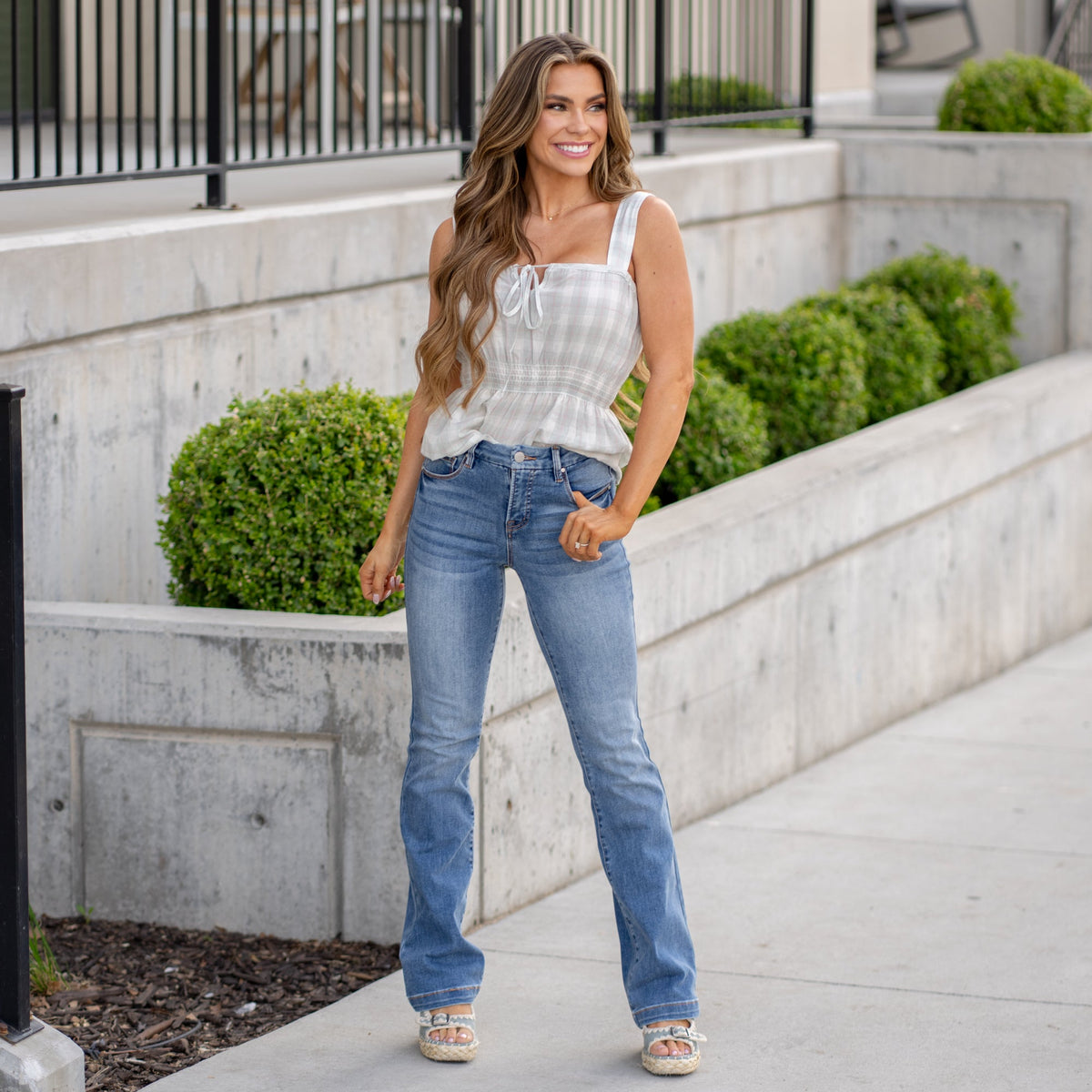 The Garden Tummy Control Top Mid Rise Boot Cut Regular & Plus Sizes