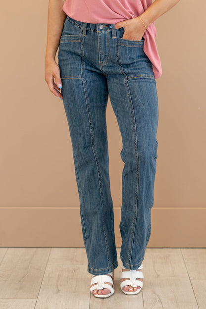 Next Gen High Rise Elastic Waist Band Straight