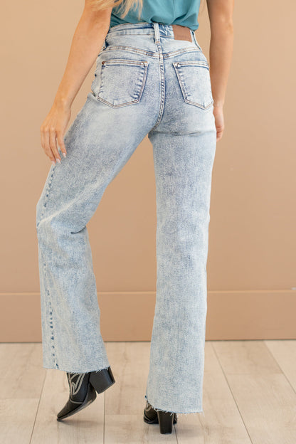Judy Blue Jeans Brink High Rise Acid Wash Wide Leg Plus Sizes