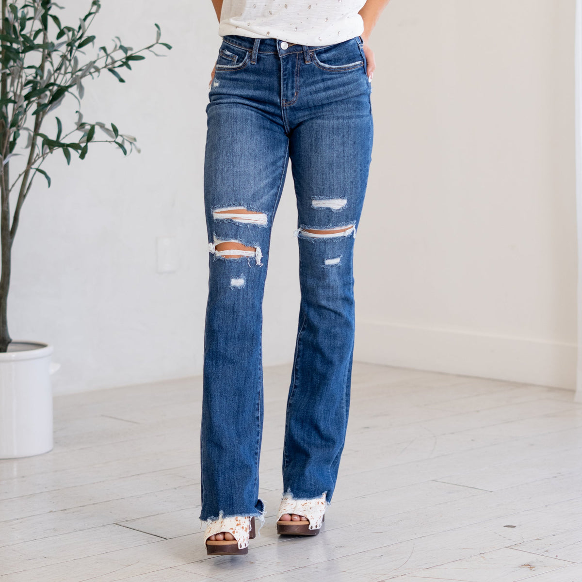 LOVERVET Poplar Path High Rise Boot Cut Regular & Plus Sizes