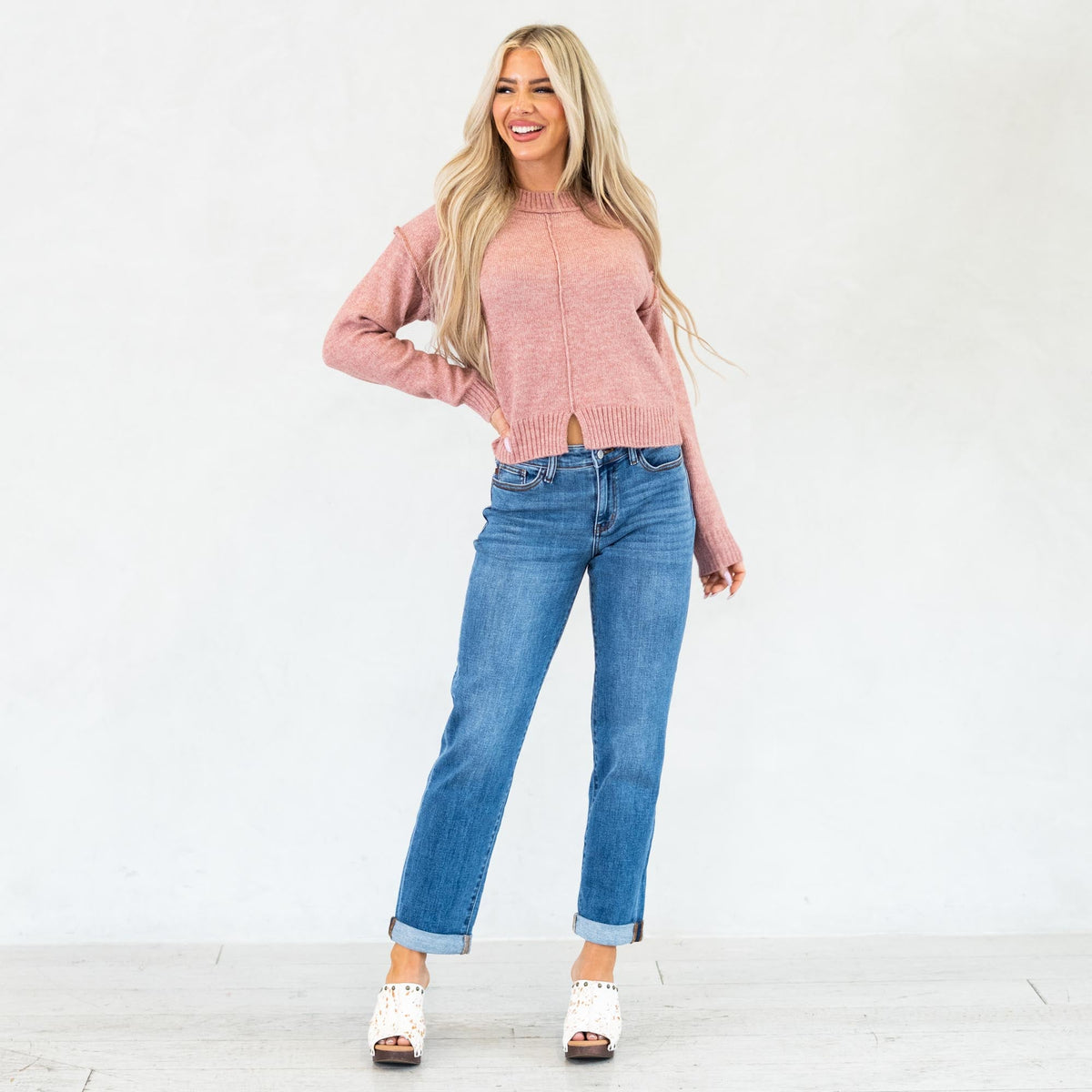 Judy Blue Caden Mid Rise Classic Boyfriend Jeans Regular & Plus Sizes