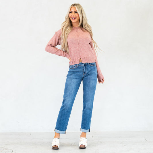 Judy Blue Caden Mid Rise Classic Boyfriend Jeans Regular & Plus Sizes