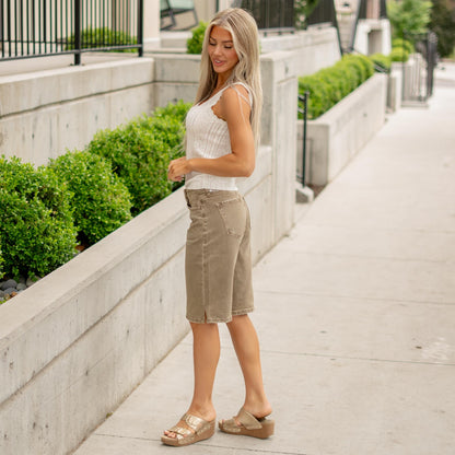 KanCan Vin Low Slung Baggy Jort - Low Rise - Comfort Stretch