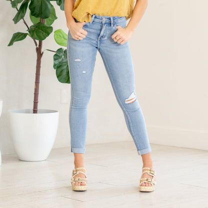 LOVERVET Sleepless High Rise Skinny Jeans Light Blue Wash Regular & Plus Sizes