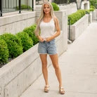 KanCan 90's Low Rise Shorts with Crystal Detail