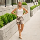 KanCan Mills High Rise Mini Skirt Brown Creme