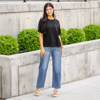 Vanilla Bay Threaded Touch Knit T-Shirt