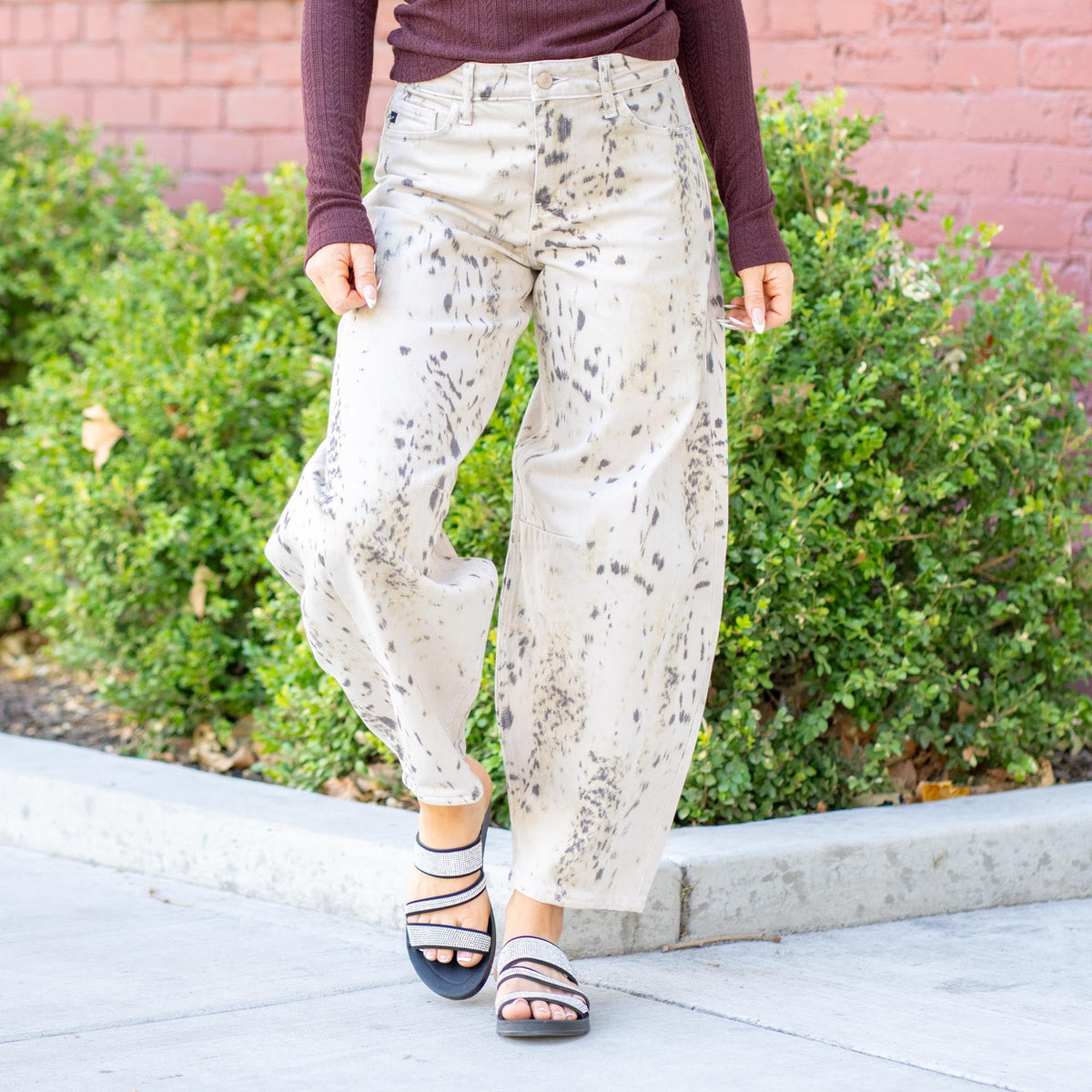 KanCan Xena High Rise Horseshoe Jeans Tan