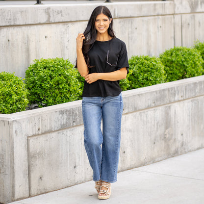 Vanilla Bay Threaded Touch Knit T-Shirt
