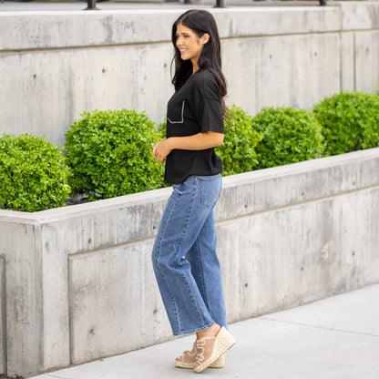Vanilla Bay Threaded Touch Knit T-Shirt