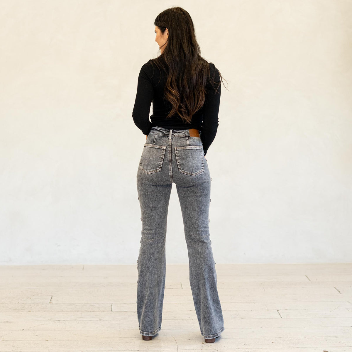 Judy Blue Desert Daze High Waist Grey Bootcut Jeans Grey
