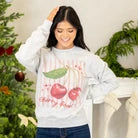 Cherry Bomb Coquette Graphic Long Sleeve Sweater