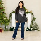 Wild Free Sweet Heart Oversized Graphic Long Sleeve T-Shirt Black