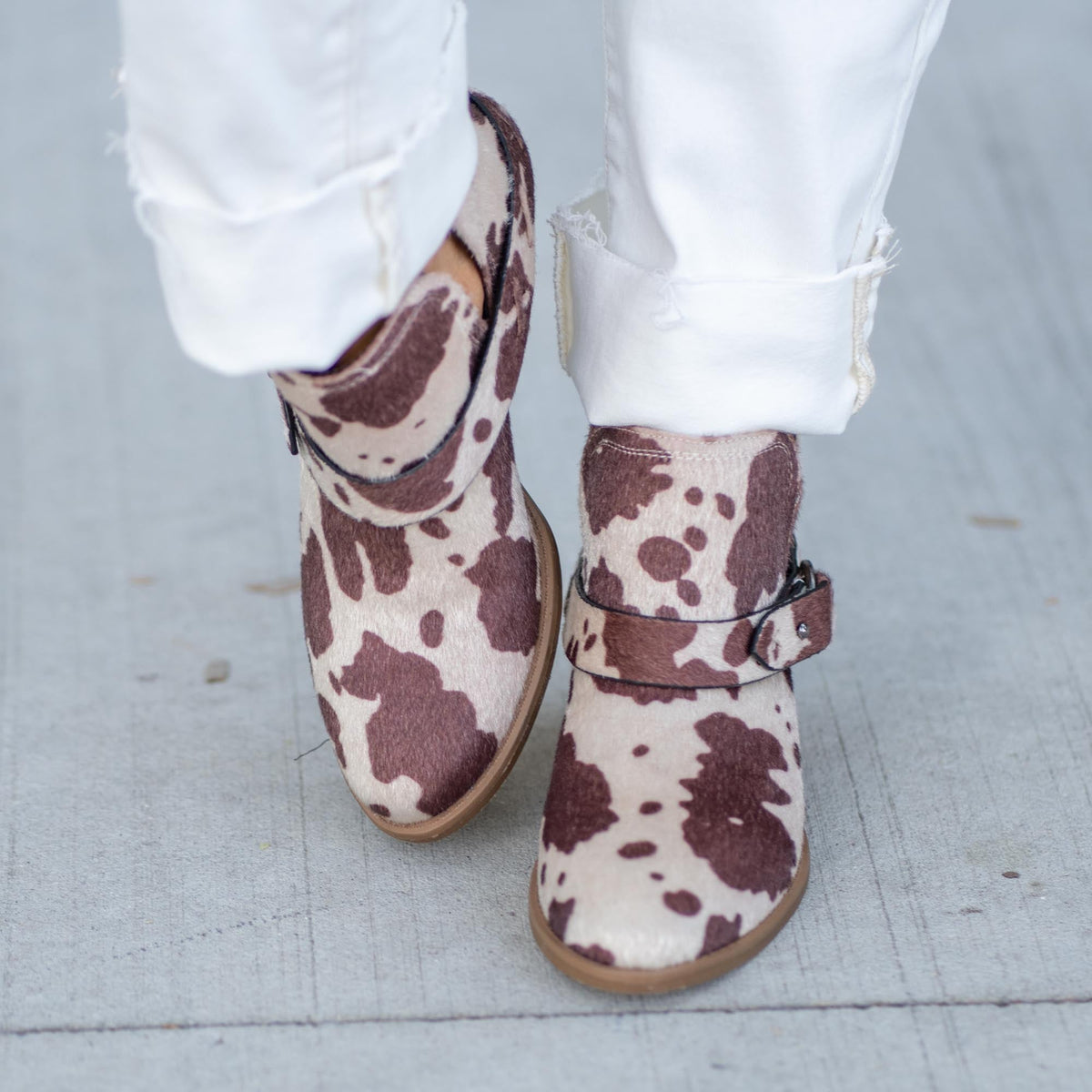 Dixie Ann Ankles Boots - Cream-Black