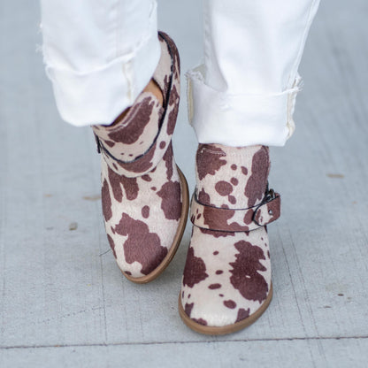 Dixie Ann Ankles Boots - Cream-Black