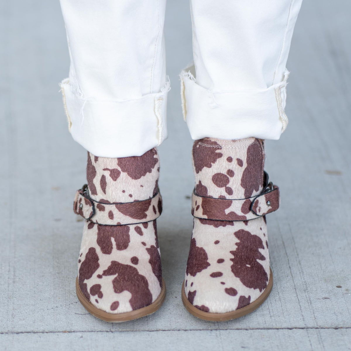 Dixie Ann Ankles Boots - Cream-Black