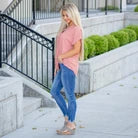 Vanilla Bay Harper Textured V-Neck Dolman Blouse