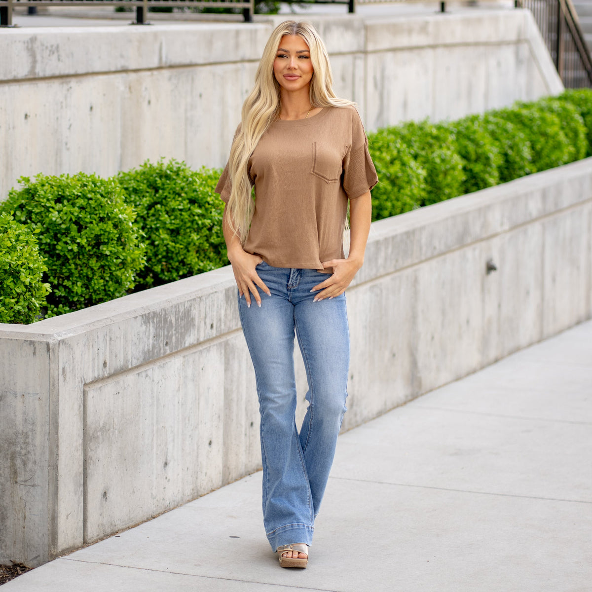 Vanilla Bay Threaded Touch Knit T-Shirt