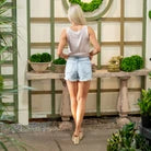 KanCan Gardenia High Rise Mom Shorts Light Wash Regular & Plus Size