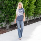 And They Call The Thing Rodeo Graphic - Navy Plus Size